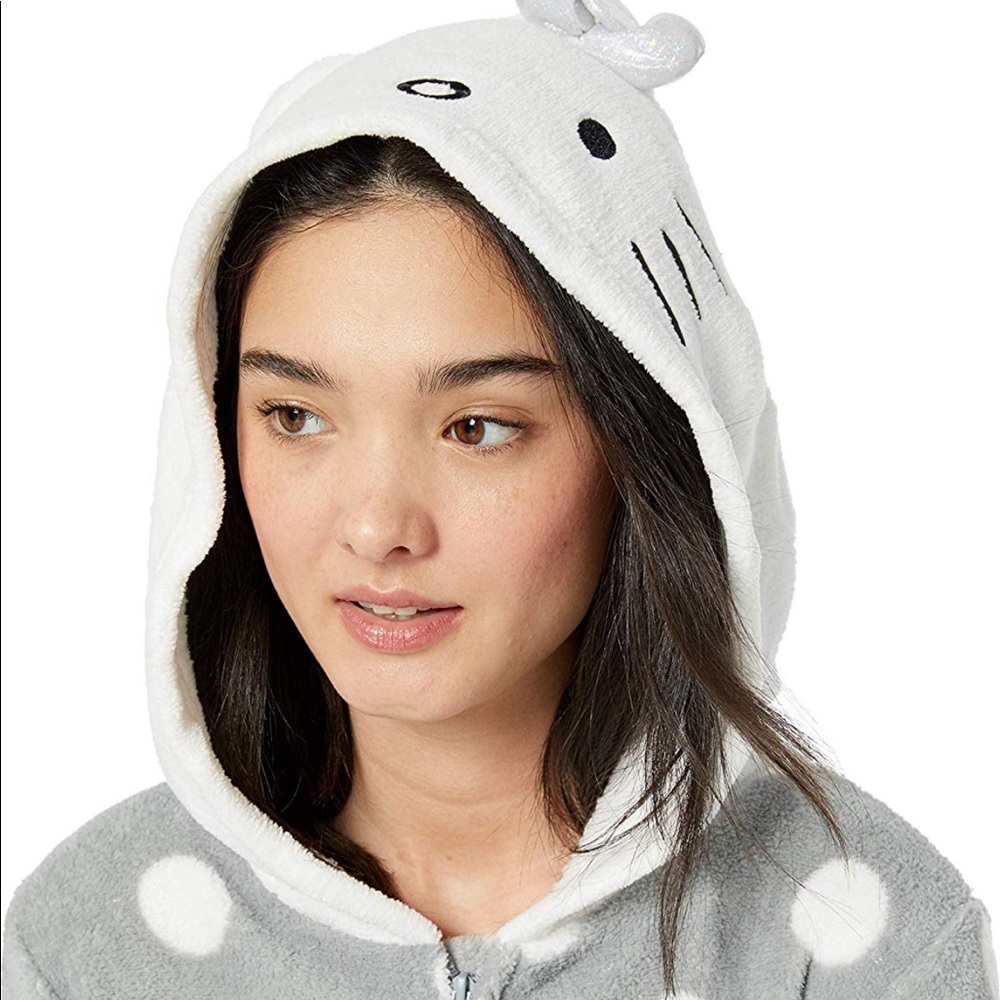 Hello Kitty Printed Plush Hooded Union Pajama suit - Picture 2 of 2